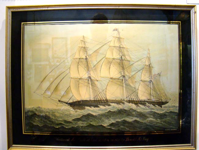 A Limited Edition print circa 1924 depicting the historic clipper ship "WESTWARD HO" built by Donald McKay at East Boston in 1852 — image 2